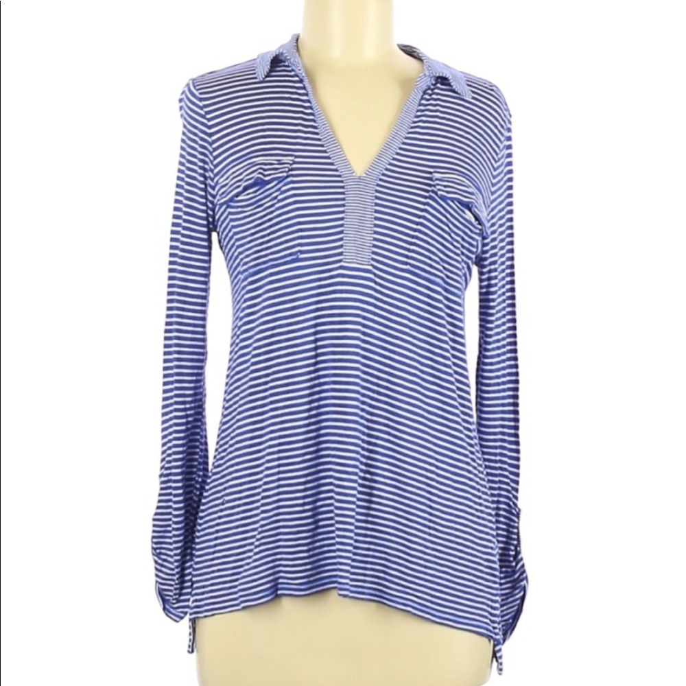 Liz Claiborne Long Sleeve Top Size Medium blue